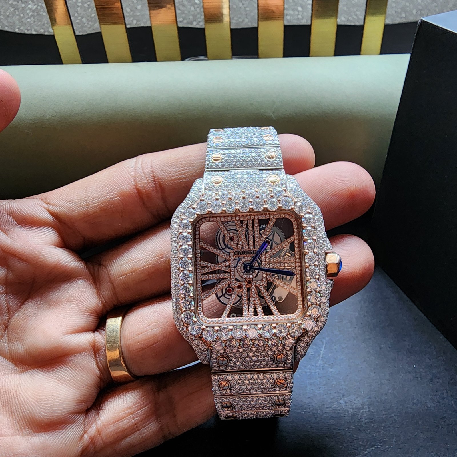 Custom Full Iced Out Diamond Watch Alternate View