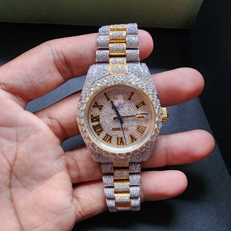 Yellow And White Two Tone Elegant Diamond Watch Alternate View