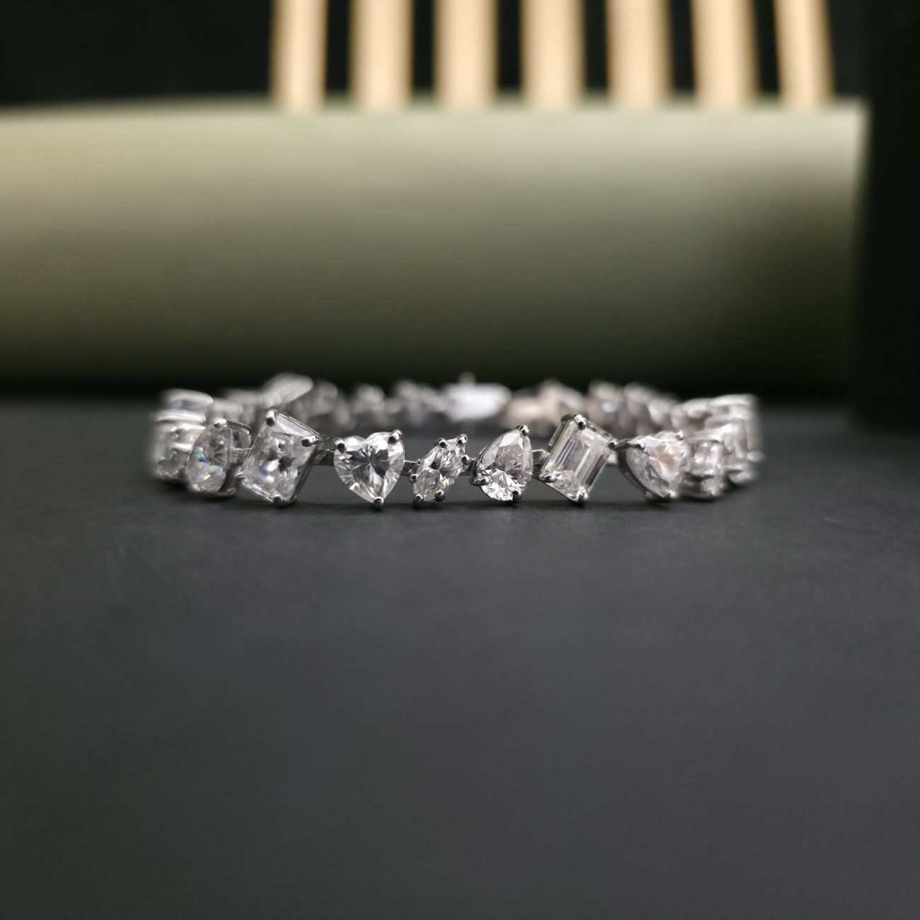 Multiple Diamond Stone Elegant Diamond Bracelet Alternate View