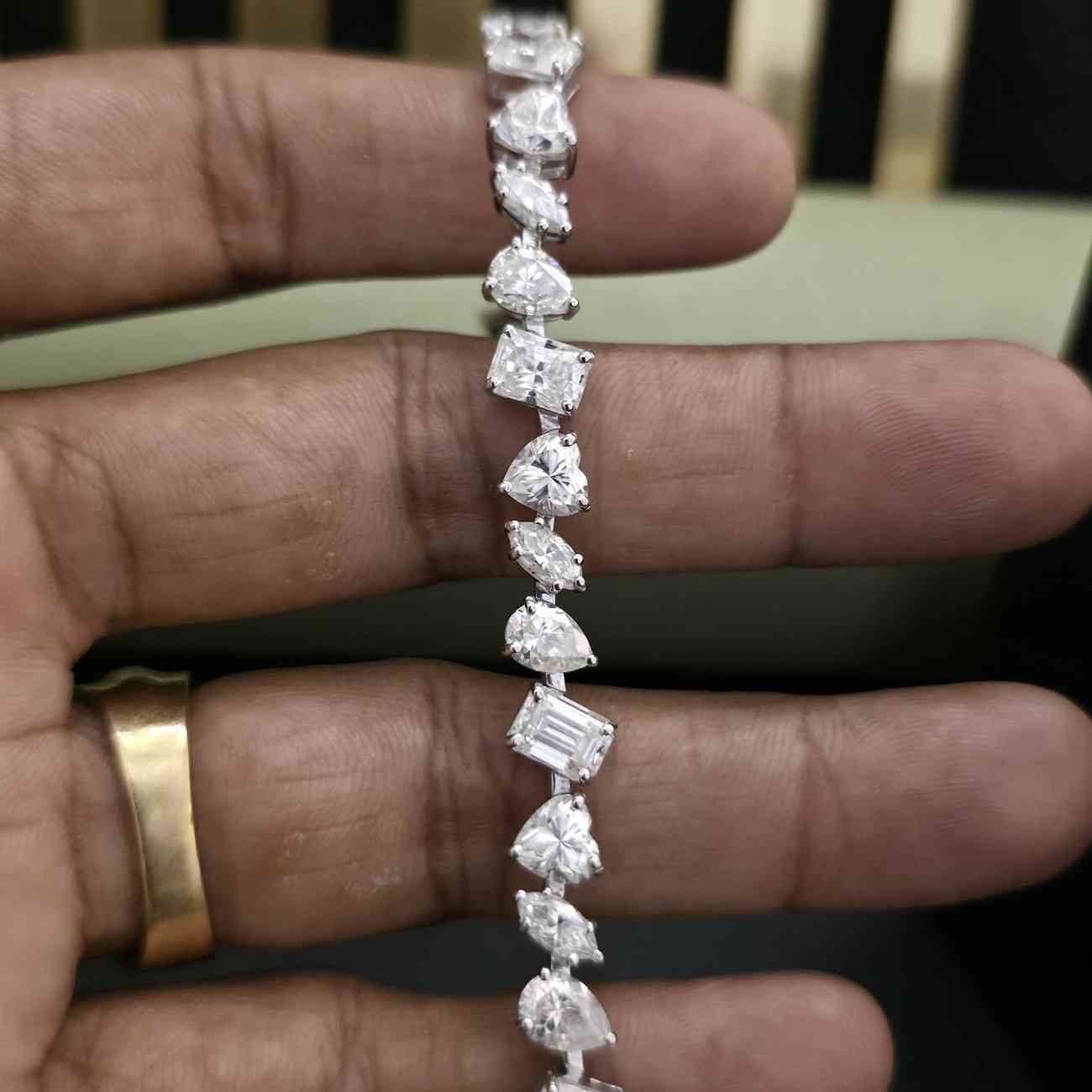 Multiple Diamond Stone Elegant Diamond Bracelet Alternate View