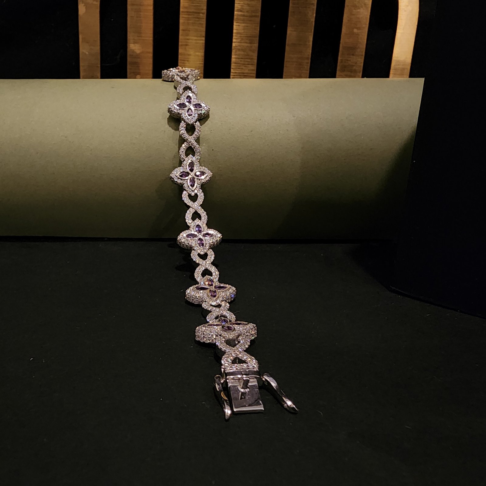 Elegant Marquise Cut Diamond Bracelet