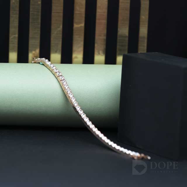 Classic Round Cut Diamond Bracelet for Her