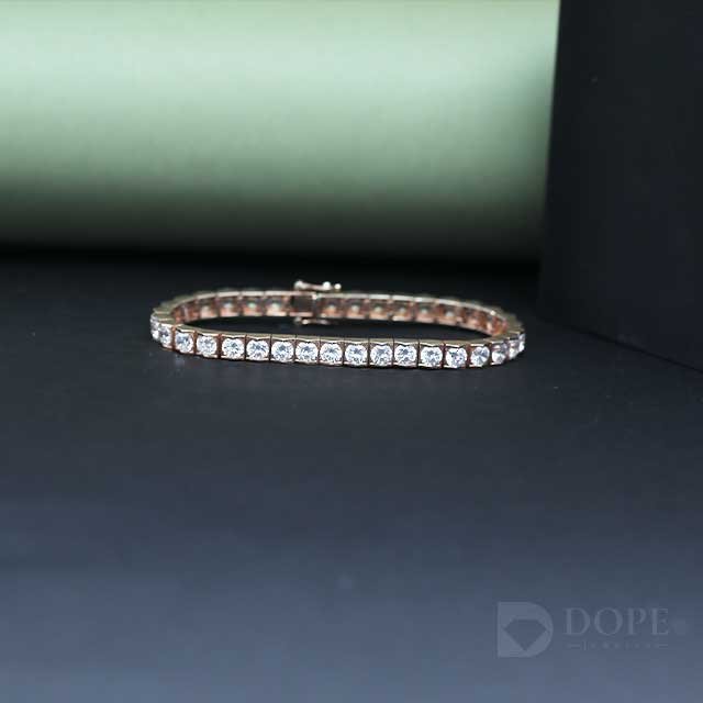 Classic Round Cut Diamond Bracelet for Her Alternate View