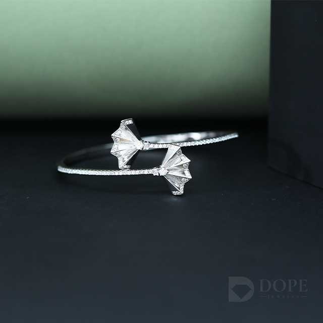 Elegant Stiff Diamond bracelet For Wedding Gift Alternate View