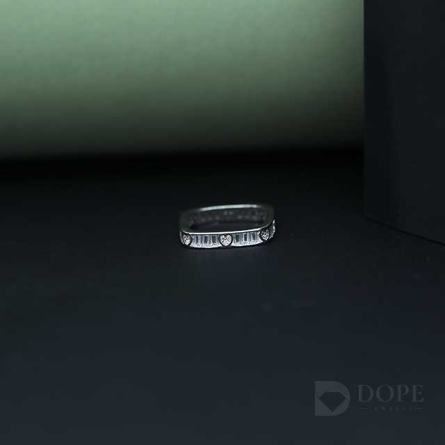 Elegant Heart & Emerald Cut Fashion Diamond Ring Alternate View