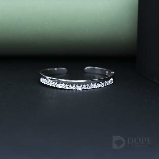 Designer Pear Cut Stiff Diamond Bracelet Alternate View