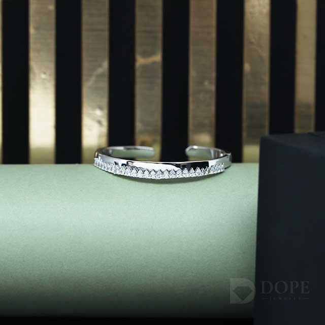 Designer Pear Cut Stiff Diamond Bracelet