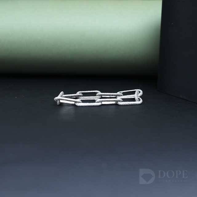 Unique Paper Clip Diamond Bracelet For All Occasion Alternate View