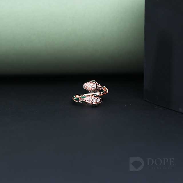 Unique snack Shape Hip Hop Lab grown Diamond Ring Alternate View