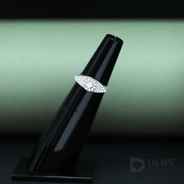 Elegant Unique Evil Eye Diamond Ring