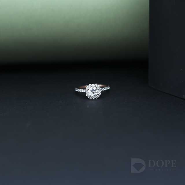 Elegant Cushion Round Cut Diamond Anniversary Ring Alternate View