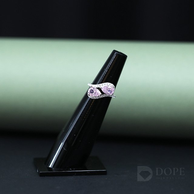 Elegant Pink Pear Cut Diamond Engagement Ring