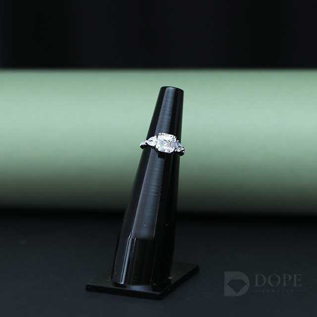 Unique Designer Three Stone Diamond Ring