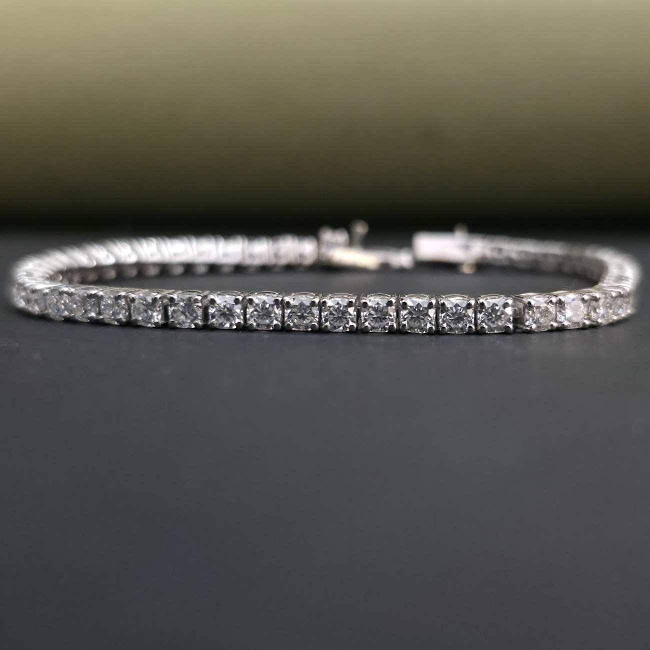 Classic Round Cut Tennis Diamond Bracelet For Her Alternate View