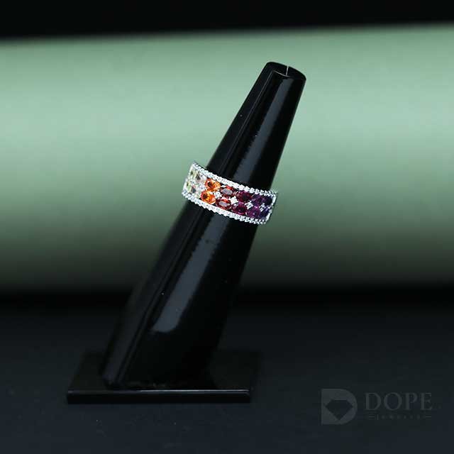 Unique Designer Multi Color Diamond Ring