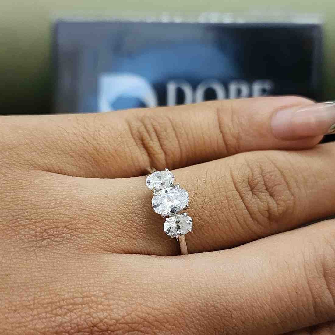 Stunning Oval Lab Grown Diamond Ring Alternate View