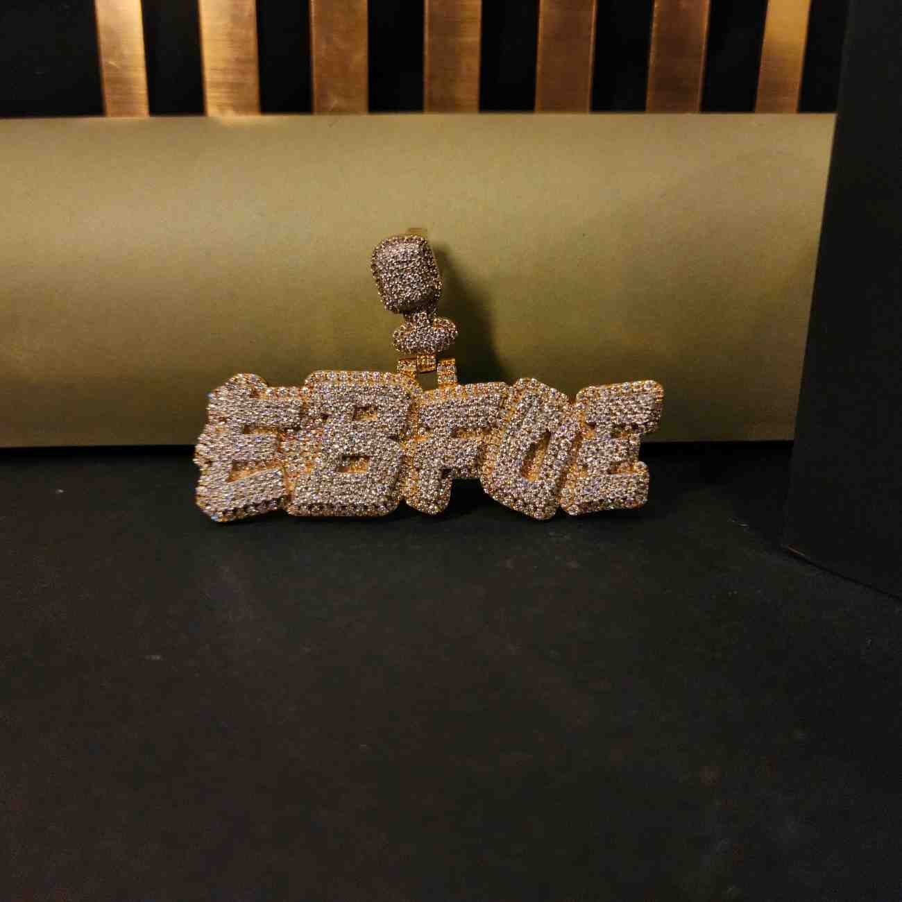 Custom Iced Out Diamond Letter Pendant