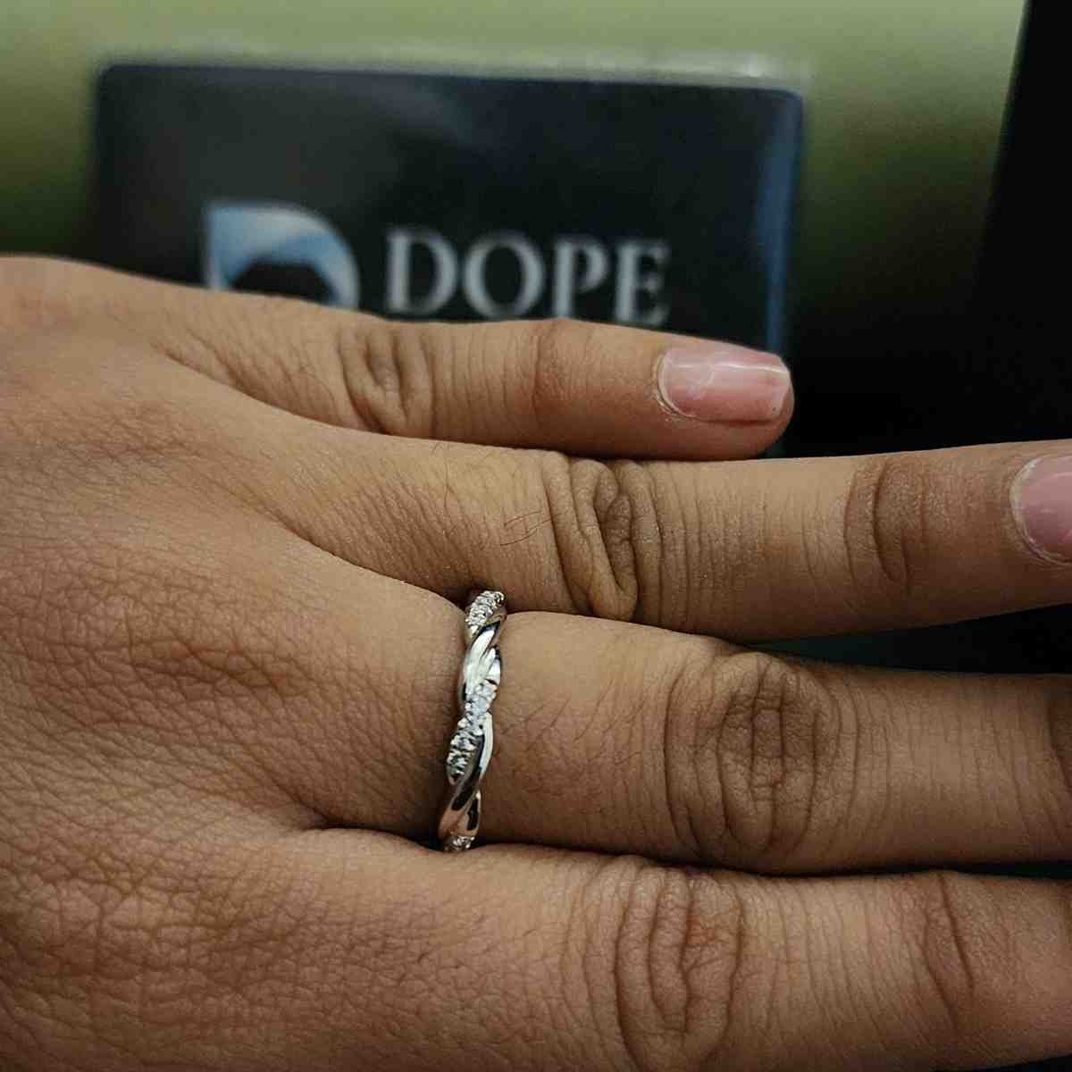 Elegant Lab Grown Twisted Diamond Band Alternate View