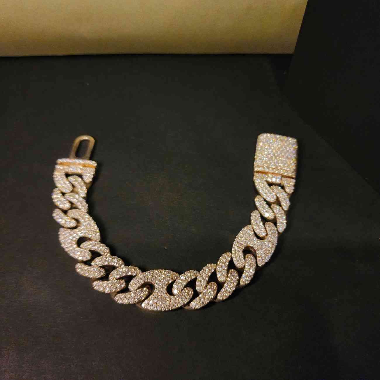 Unique Men's Hip Hop Diamond Bracelet Alternate View