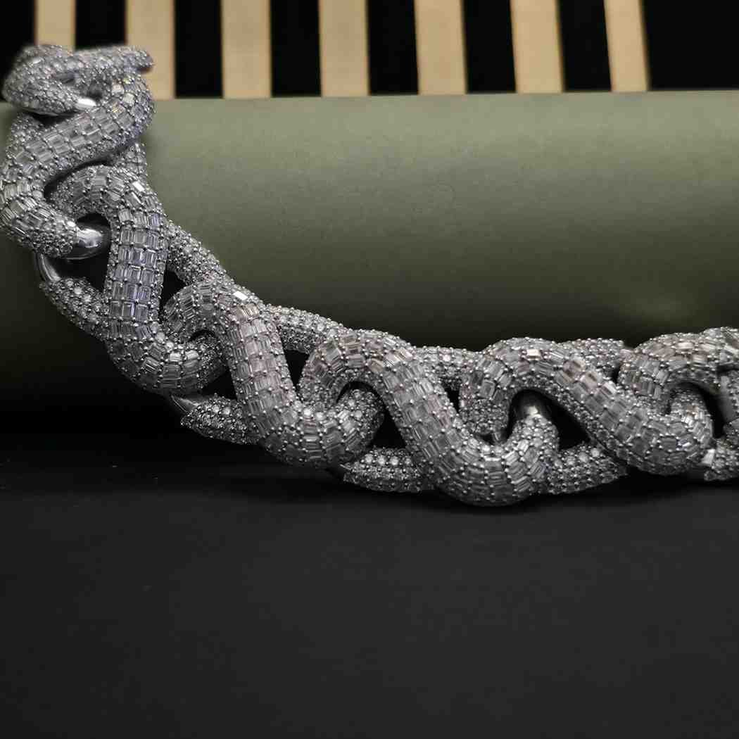 Luxury Hip Hop Cuban Diamond Bracelet Alternate View