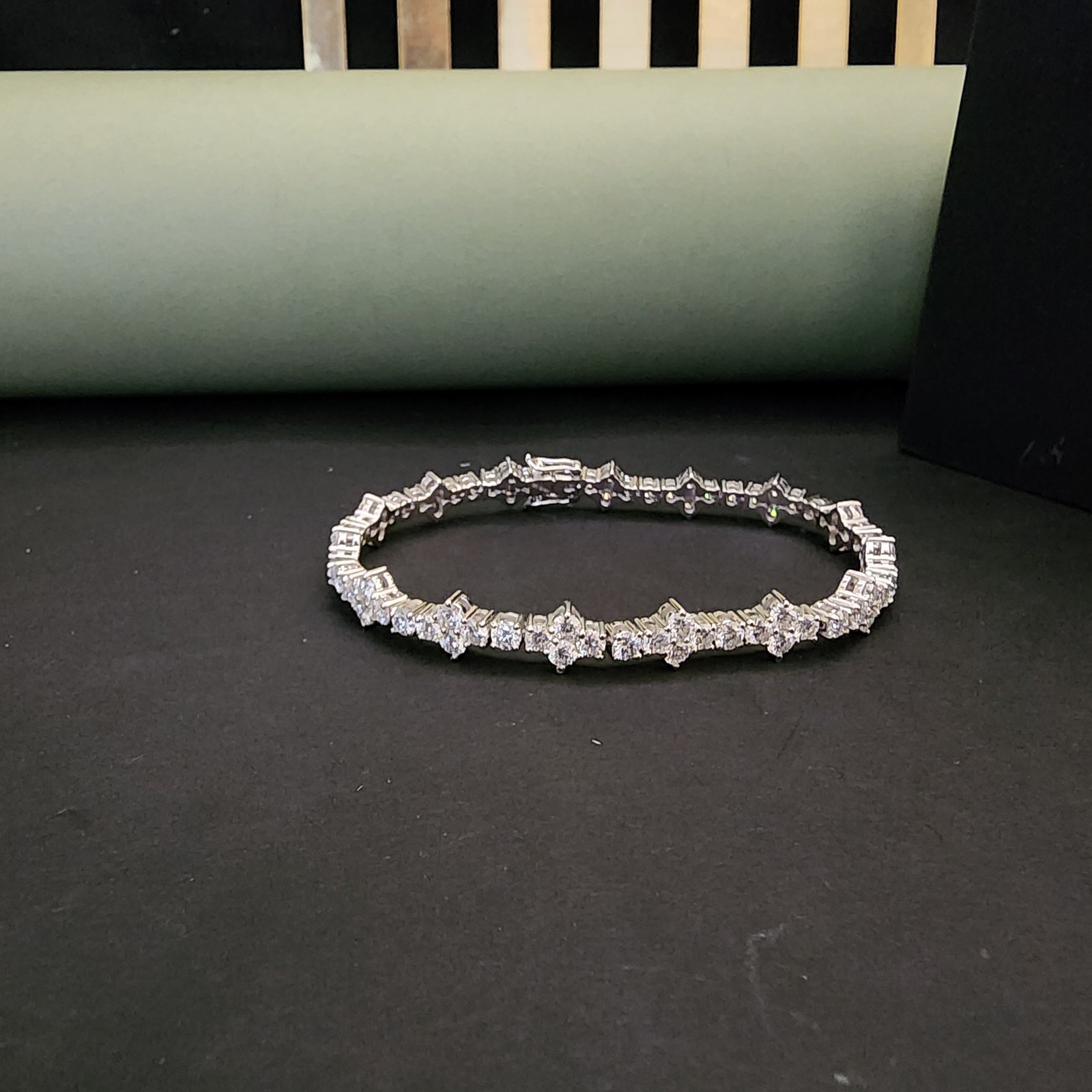 Unique Designer Round Cut Diamond Bracelet Alternate View