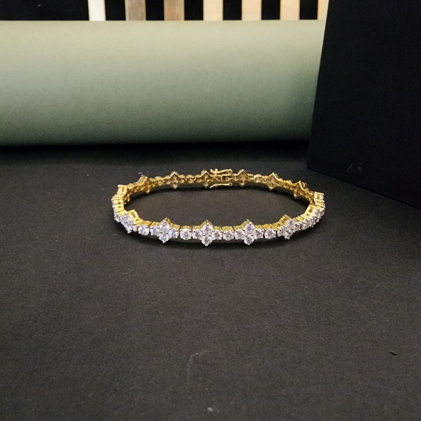 Classic Designer Round Cut Diamond Bracelet For Her Alternate View