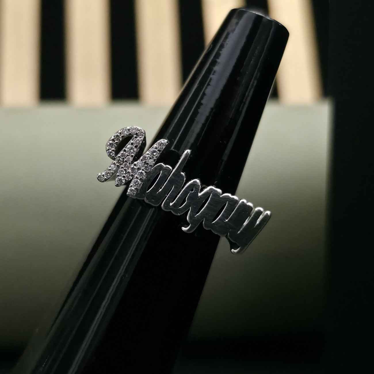 Custom Name Lab Grown Diamond Band For Her