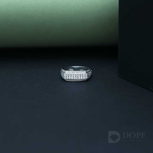 Unique Designer Men's Diamond Wedding Band Alternate View