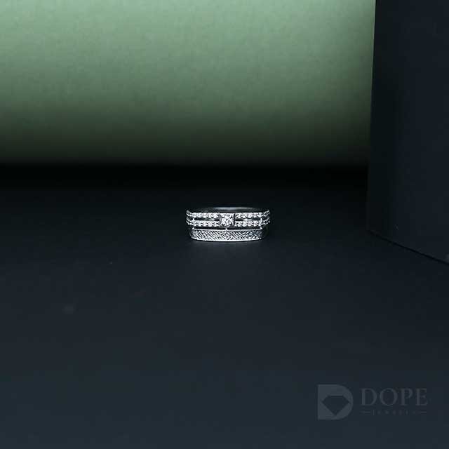 Unique Designer Unisex Round Cut Diamond Ring Alternate View