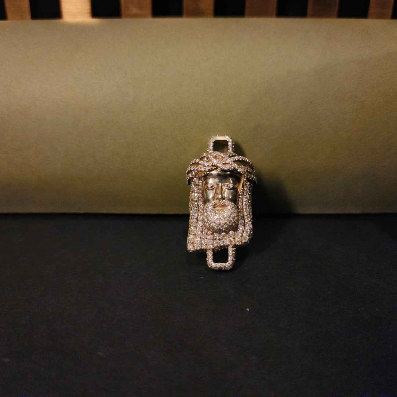 Jesus Silver Plated Hip Hop Diamond Pendant