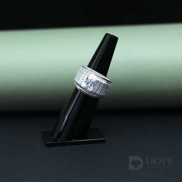 Luxury Princess Cut Pave Lab Grown Diamond Ring