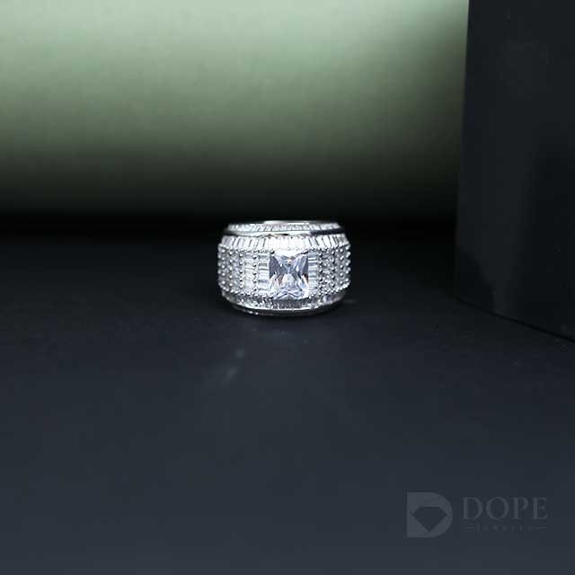Luxury Princess Cut Pave Lab Grown Diamond Ring Alternate View