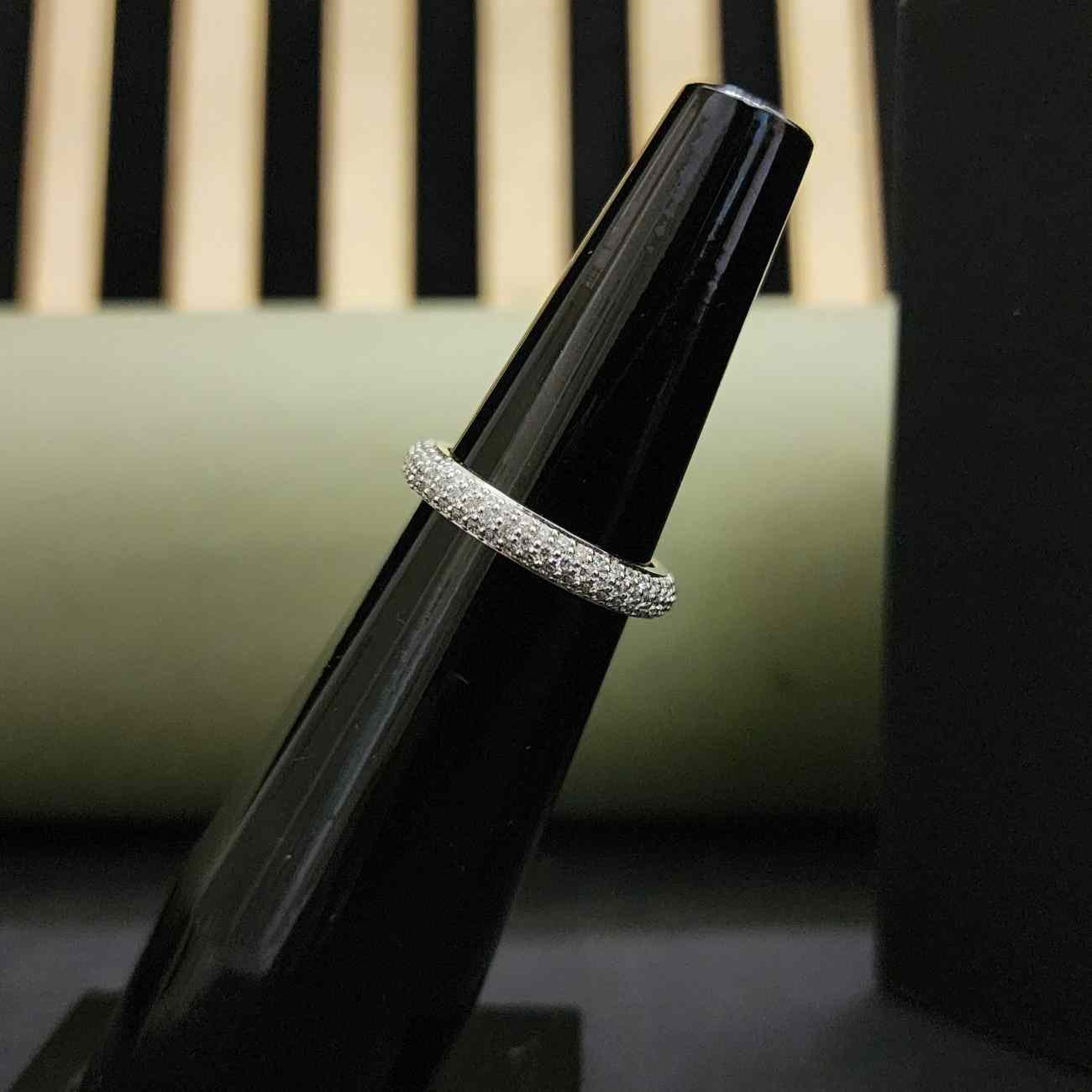 Elegant Full Eternity Pave Diamond Band