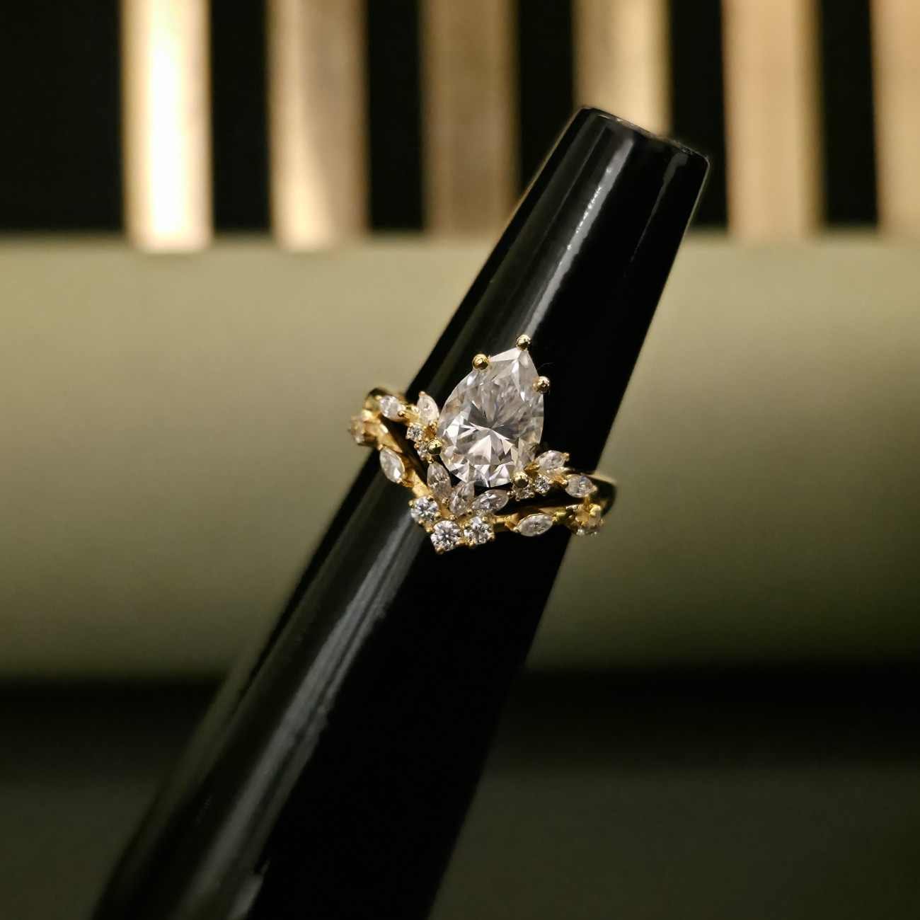 Designer Multi Stone Lab Grown Diamond Bridal Ring