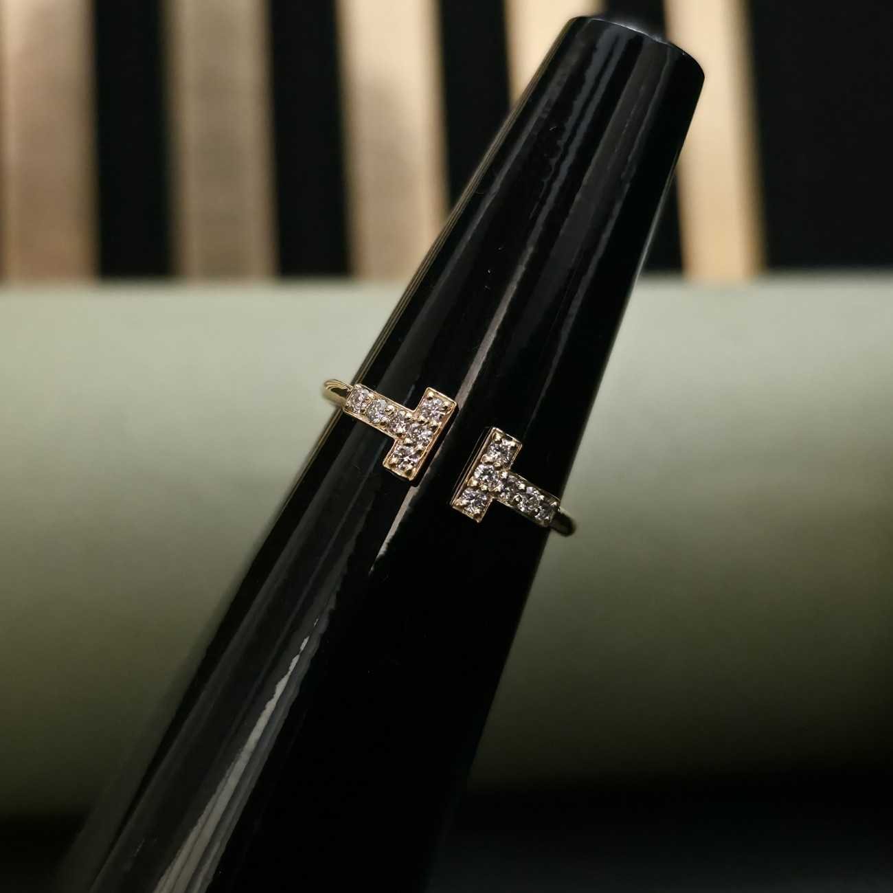 Modern T Shaped Open Lab Grown Diamond Ring