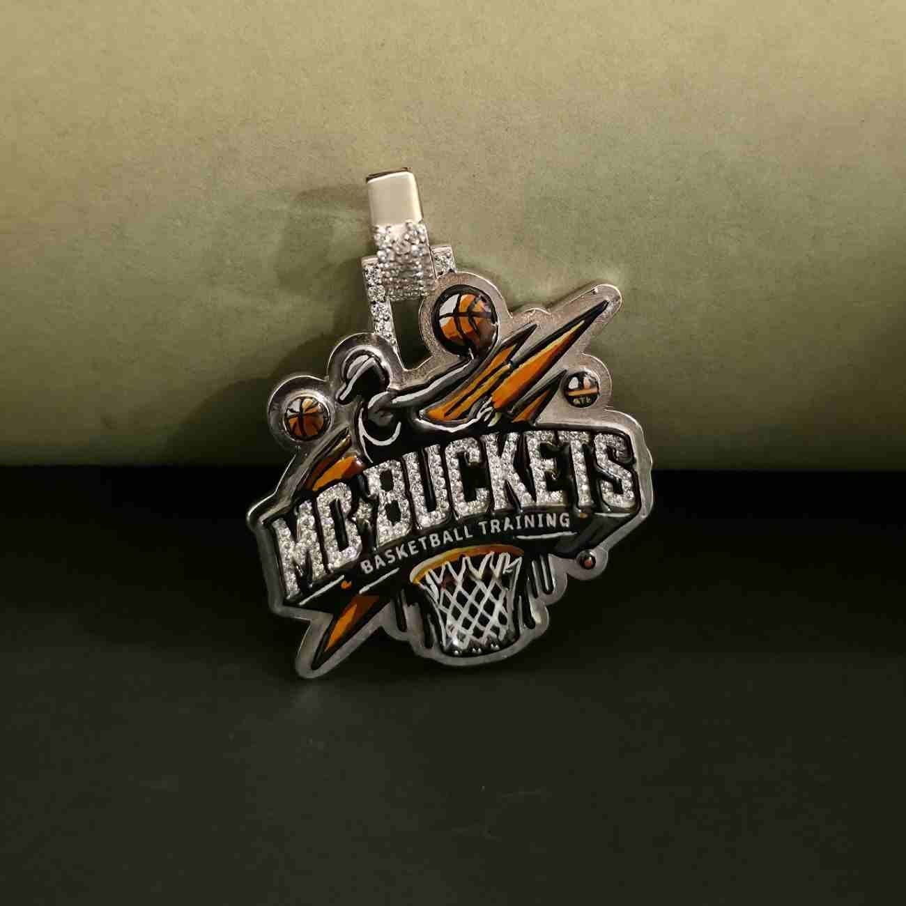 MC BUCKETS Custom Iced Out Hip Hop Diamond Pendant