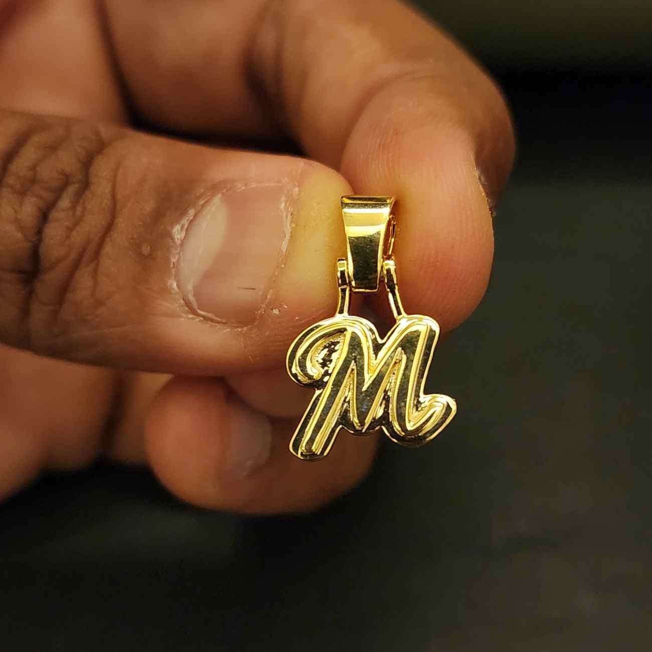 Customized M Letter Hip Hop Pendant Alternate View
