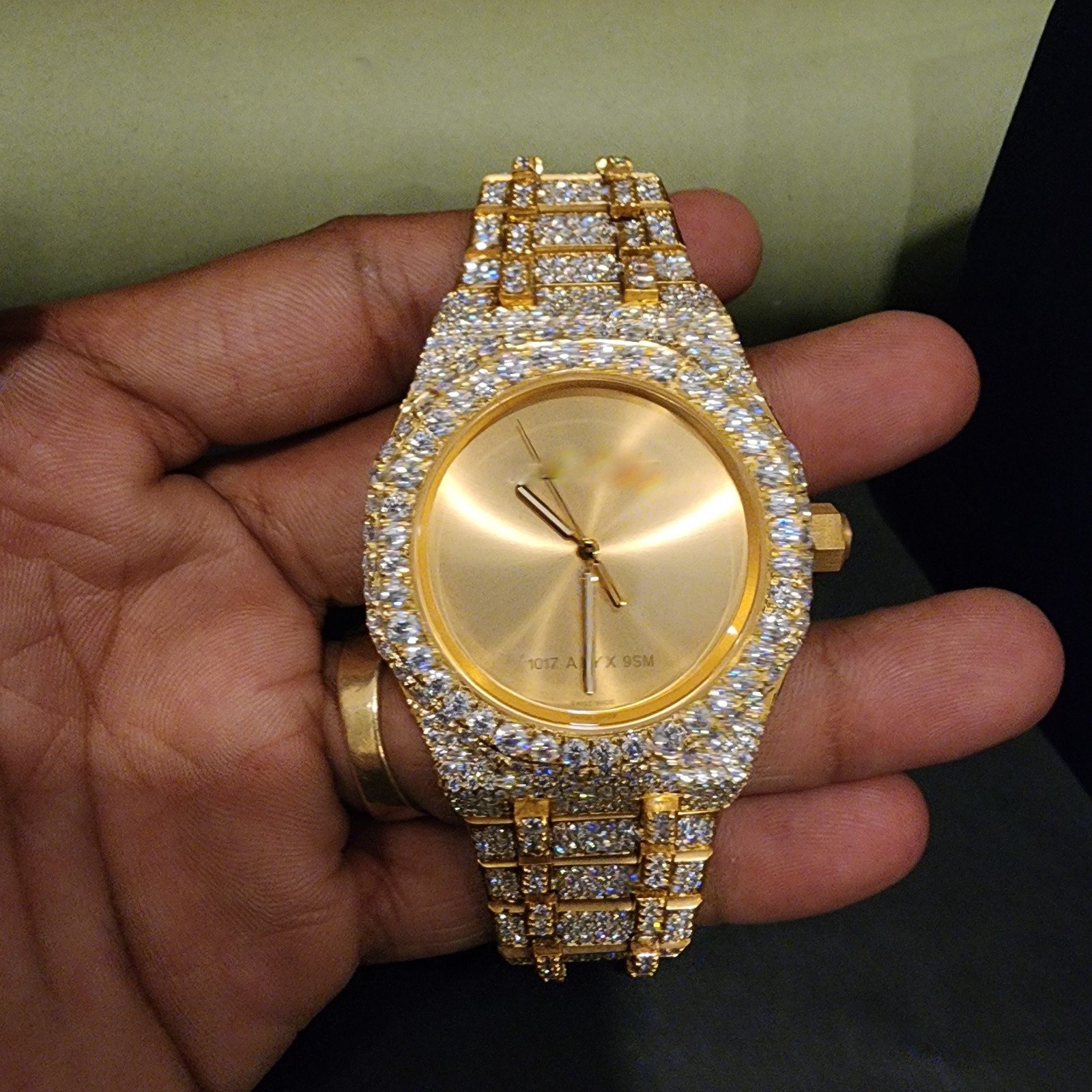Men's Custom Full Iced Out Diamond Watch Alternate View