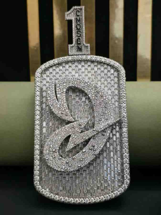 Custom Iced Out Letter Pendant With Diamond Bail