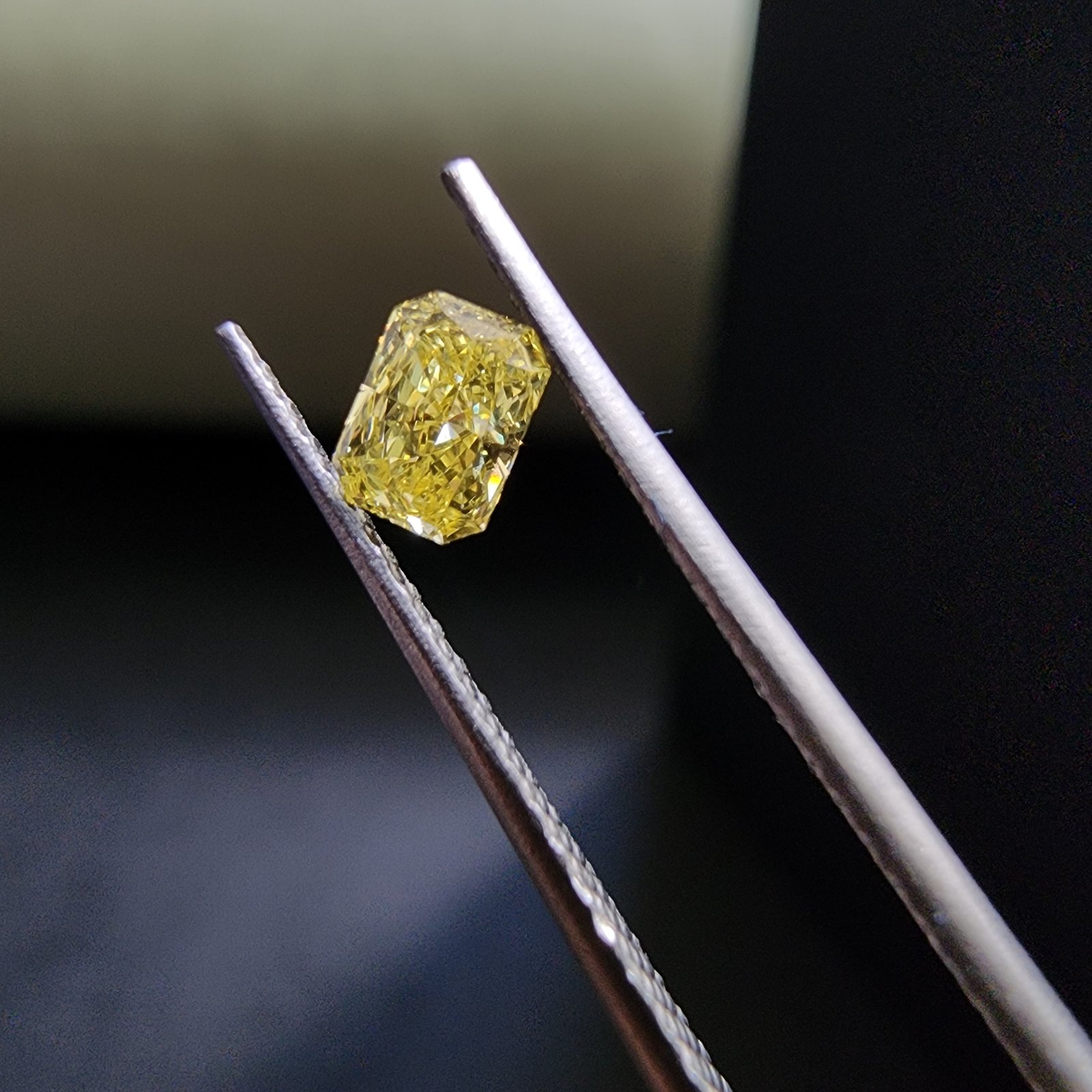 0.19CT High Quality Radiant Cut CVD Lab Grown Yellow Diamond