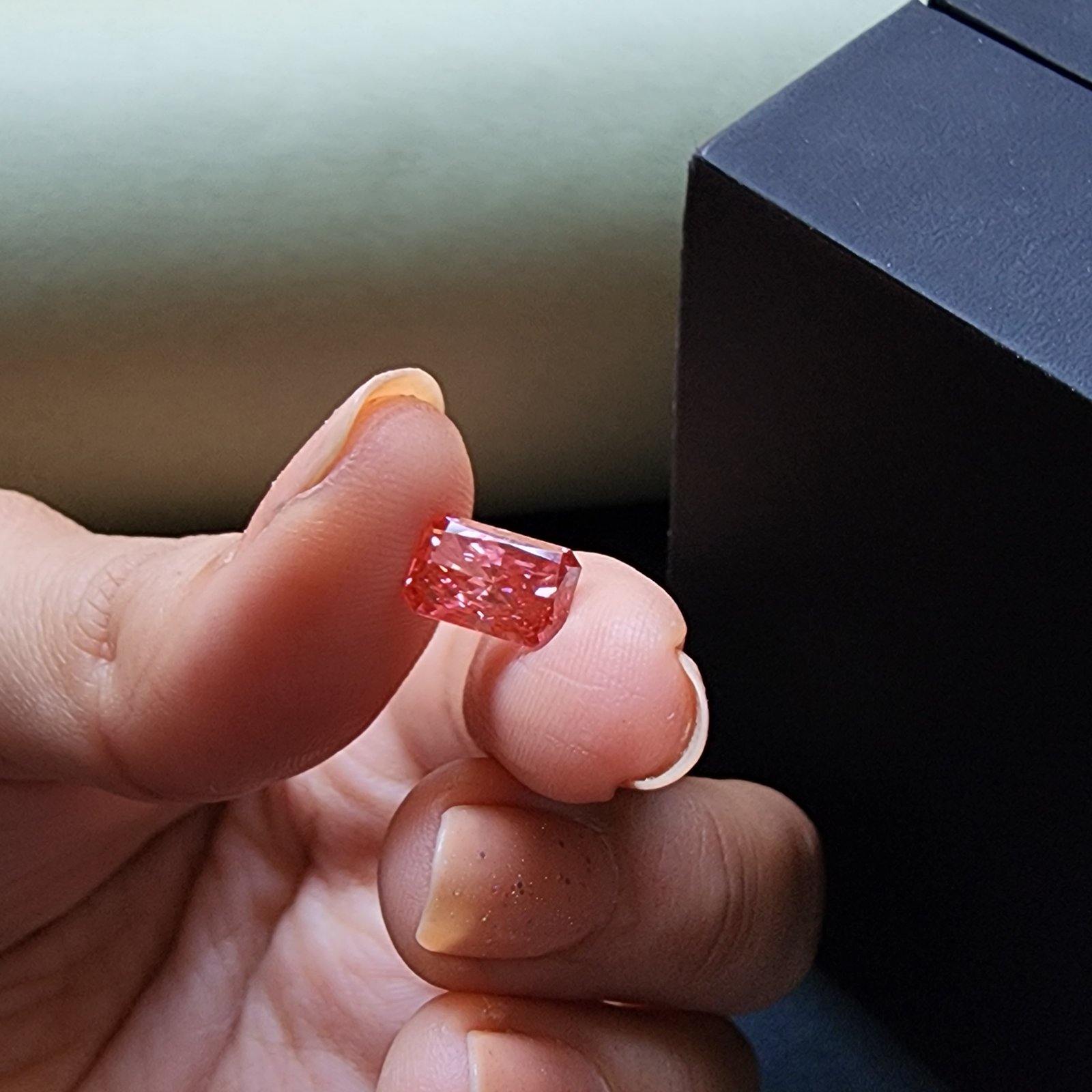 2.03CT High Quality IGI Certified Lab Grown Radiant Cut CVD Red Diamond Alternate View